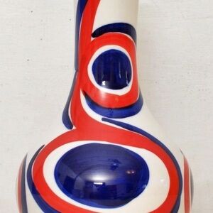 Gail Pittman Colorful Swirl Ceramic Vase